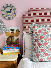 Load image into Gallery viewer, Blue and Red Floral + Pale Blue Frill
