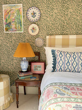 Load image into Gallery viewer, Blue and Red Ikat + Mid Blue Frill
