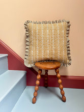 Load image into Gallery viewer, Ochre Leaf Stripe + Your Choice of Frill / Piping and Back Fabric
