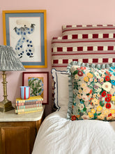 Load image into Gallery viewer, Velvet Floral + Pale Blue Frill
