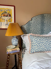 Load image into Gallery viewer, Blue Squiggle + Your Choice of Frill / Piping and Back Fabric

