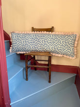 Load image into Gallery viewer, Blue Squiggle + Your Choice of Frill / Piping and Back Fabric
