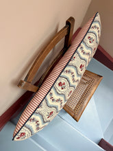 Load image into Gallery viewer, Blue Floral Ribbons + Your Choice of Frill / Piping and Back
