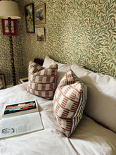 Load image into Gallery viewer, Rust Zigzag + Your Choice of Frill / Piping and Back Fabric
