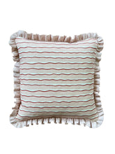 Load image into Gallery viewer, Pink Wavy Stripe + Your Choice of Frill / Piping and Back Fabric
