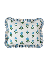 Load image into Gallery viewer, Blue Wild Tulips + Blue Stripe Frill
