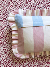 Load image into Gallery viewer, Pale Blue Wide Stripe + Pink Stripe Frill
