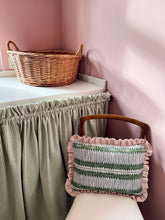 Load image into Gallery viewer, Green Aztec (horizontal) + Pink Stripe Frill
