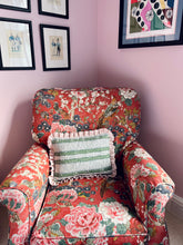 Load image into Gallery viewer, Green Aztec (horizontal) + Pink Stripe Frill
