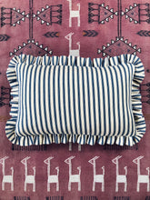 Load image into Gallery viewer, Navy Ticking Stripe + Navy Ticking Stripe Frill
