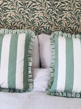 Load image into Gallery viewer, Sage Green Wide Stripe + Sage Green Narrow Stripe Frill
