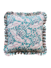 Load image into Gallery viewer, Turquoise and Pink Floral + Turquoise and Pink Floral Frill
