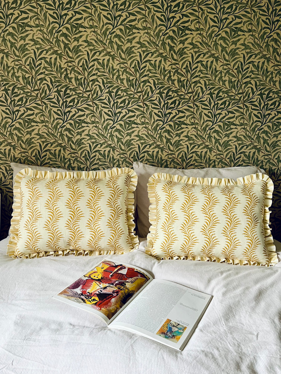 Yellow Scrolling Fern + Yellow Stripe Frill – K A T Y . T A K L A